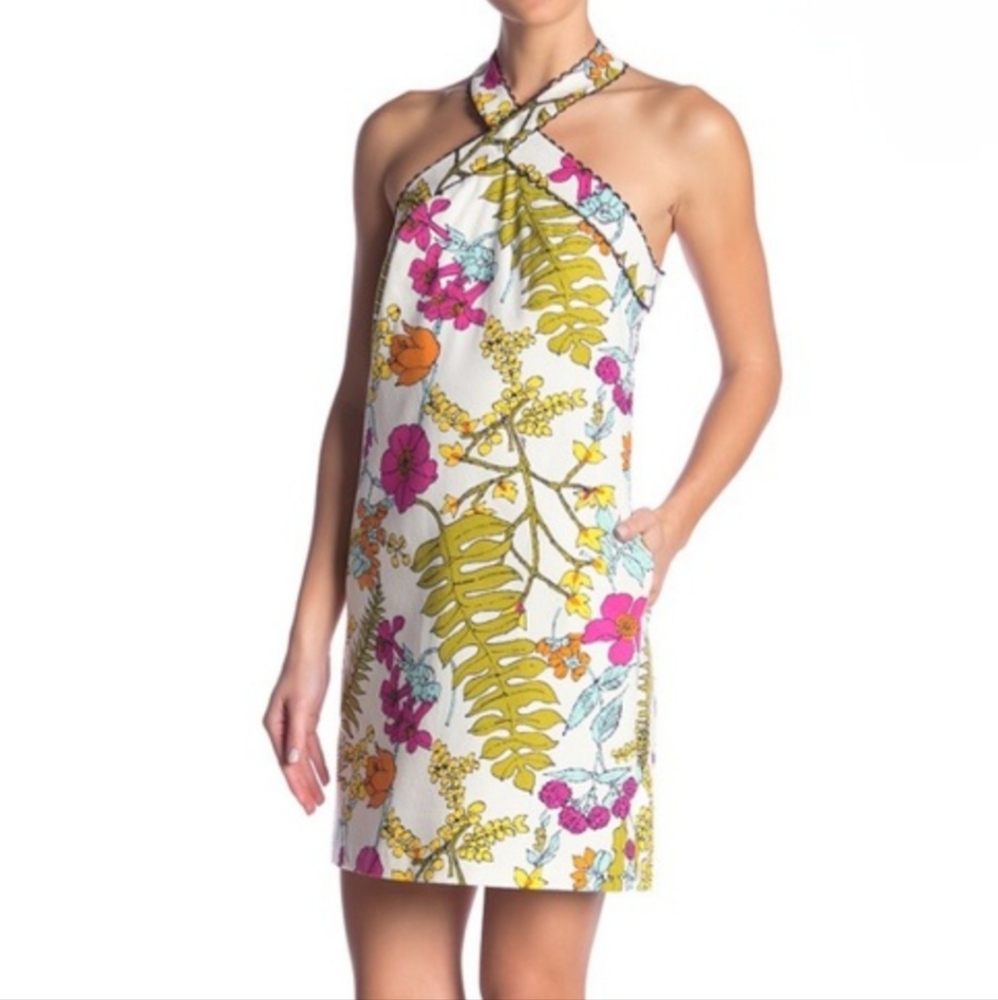 Trina Turk Cedar Style Dress In Tropical Print Size 4